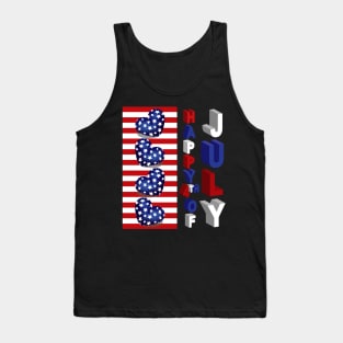 4th Of July 3D Art Tank Top